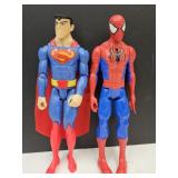 2 Superheros Superman & Spiderman