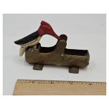 VTG  Cast Woodpecker Toothpick Holder Dispenser