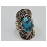 Southwest  Blue Composite Turquoise Sterling SZ6