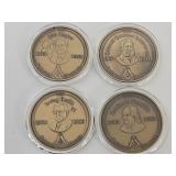Vintage Masonic Bronze Tokens Masons