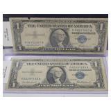 (2) 1957 $1 Silver Certificates