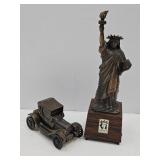 Statue of Liberty Radio & Metal ADV Bank Car
