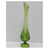 Vintage MCM L.E. Smith Swung Glass Vase  18 1/2"h