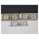 (3) 1957 Series Silver Certificates