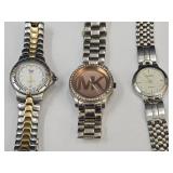 3 Watches, 1 Marked Michael Kors NOT AUTHENTICATED