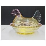 NEW Hen on Nest Multicolor 7"