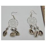 Silvertone Dreamcatcher Earrings