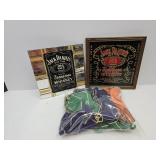 2 Jack Daniel Mirrors 12"  & Crown Royal Bags