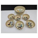 Hand Painted Bowl Set Chacon Talavera From Spain