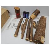 Reindeer Made of Logs & Ribbon