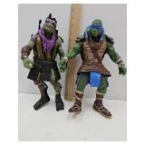 2 Large TMNT Action Figures 12" h