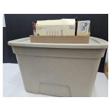 Light Bulbs & 18 gal Tote