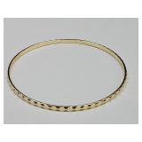 Gold Over Jewelers Bronze Bangle