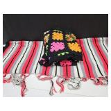 2 Vintage Afghans 50"x80" & 35"x60"