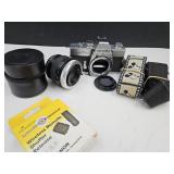 Minolta SRT201 Camera & Vivitar Lens Camera Strap+