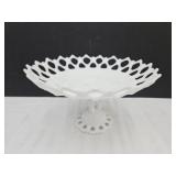 Westmoreland Open Lace Milk Glass 12"wz6.5"H
