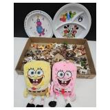 Toy Horses Barney & Mickey Plates w/Spongebob
