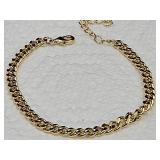 Gold Tone Cuban Link Bracelet
