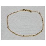 Gold Tone Farolink & Bead Bracelet