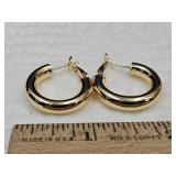Gold Over Jewelers Bronze Hoop Earrings