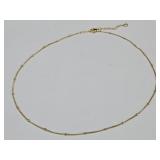 Gold Tone Feral Link & Bead Necklace