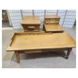 3 Piece Set Coffee Table & End Tables