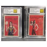 2 Indiana Fever Cracker Jack Cards