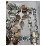 Costume Jewelry Lot Necklaces, Brooch, and Rings