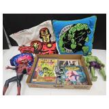 Marvel Toy Lot Hulk, Superman, Spiderman +