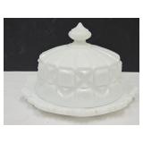 VTG Westmoreland Milk Glass Cheese Butter Dish