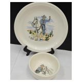 VTG Hopalong Cassidy Plate &  Bowl Set