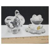 Goebel Elephant & Frog Paper Weights
