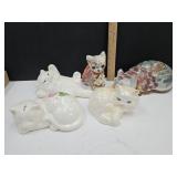 Lot of Cat Statues Oriental 9" L +