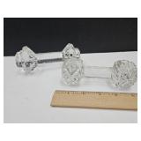 2 Beautiful Crystal Knife Rests