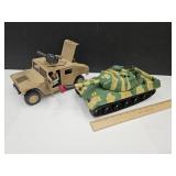 Toy Hummer & 1984 Military Toy Tank