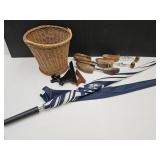 London Fog Umbrella , Wicker Basket, Shoe Horns