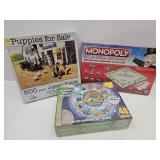 Sealed Monopoly Game & 2 Sealed Puzzles