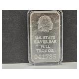 U.S. State Full Troy Ounce Silver Bar