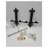 Cast Aluminum Candle Holders 14.5 x 16.5" & Light