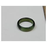 Carved Jade Ring Sz 8