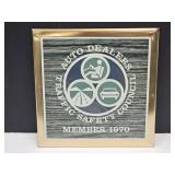 NOS Auto Dealers Traffic Safety Council 1970 Sign