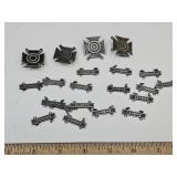 LARGE Lot Sterling Silver Military PIns SEE WEIGHT