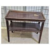 Side Table with Shelf  26 x 13 x 22" high