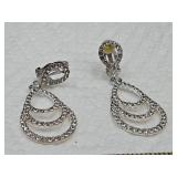 Crystal Clip On Earrings