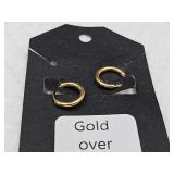 Gold Over Sterling Silver Hoop Earrings