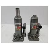 (2)  4 Ton Bottle Jacks