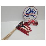 Ohio State Bus Bicentennial Sign & Flags