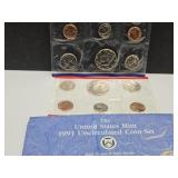 1991 UNC US Mint Proof Coin Set