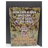 New Hunting Metal Sign 12" x 17"