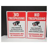 New NO TRESSPASSING Alum. Signs 10" x 14"
